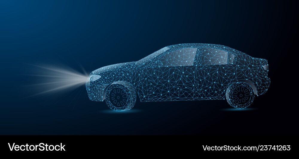 Abstract image of a auto in the form vector image