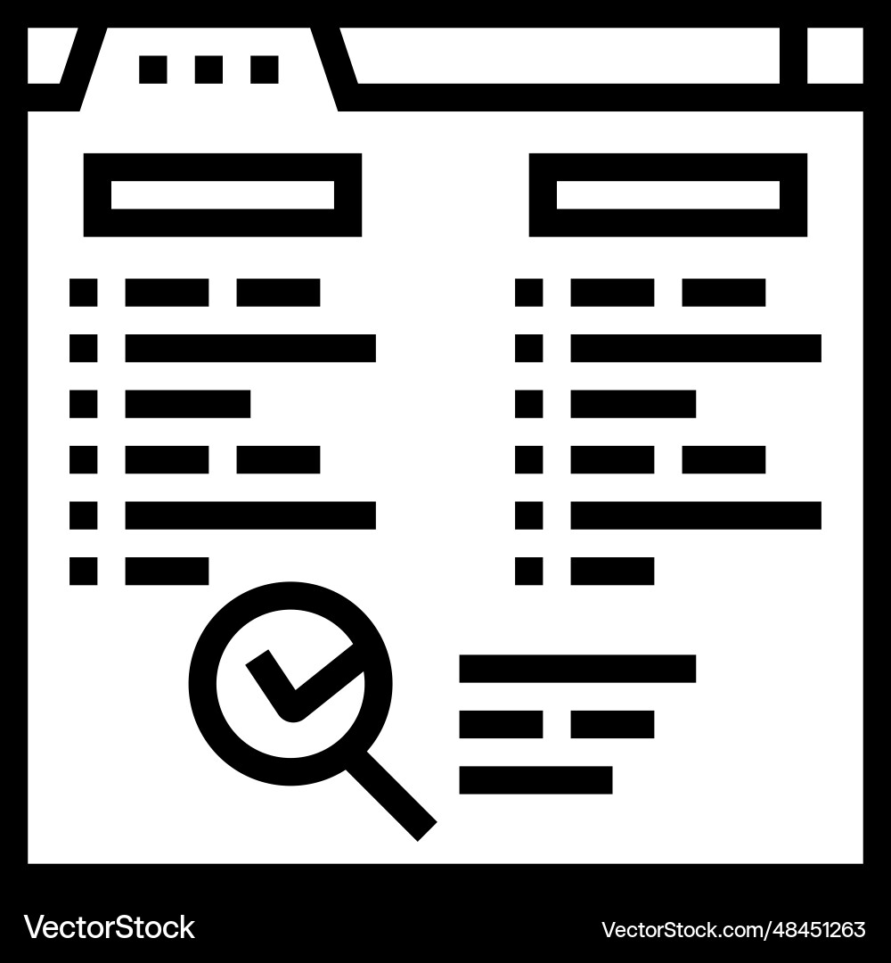 Background check interview job line icon Background check interview job line icon vector image
