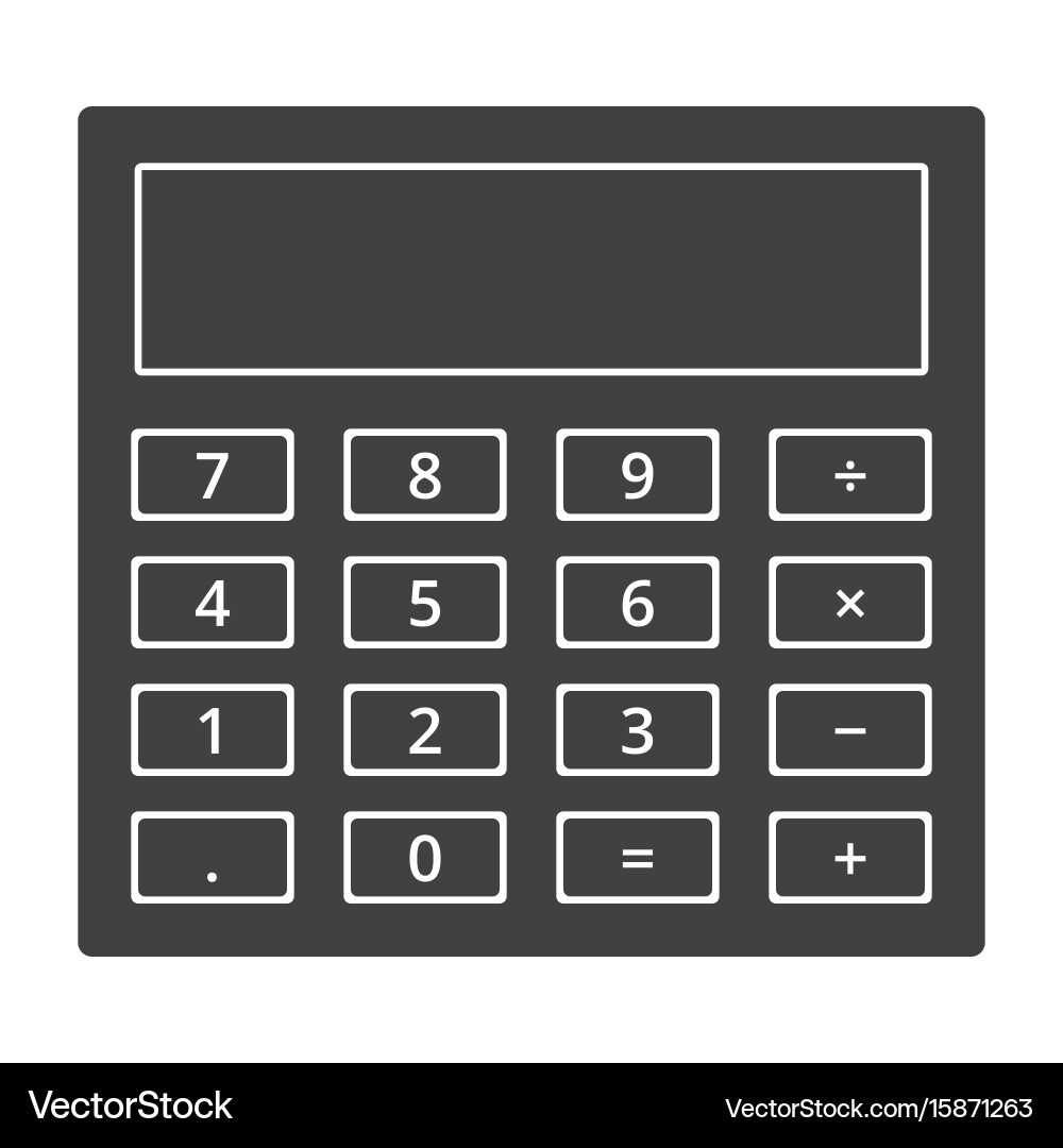 Black calculator Royalty Free Vector Image - VectorStock