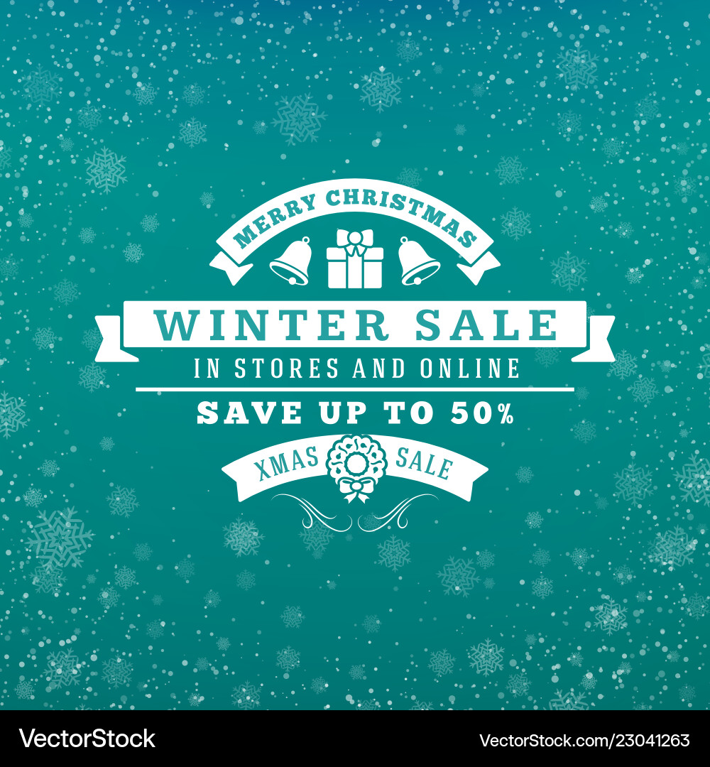 Christmas sale poster design holiday shopping Christmas sale poster design holiday shopping vector image