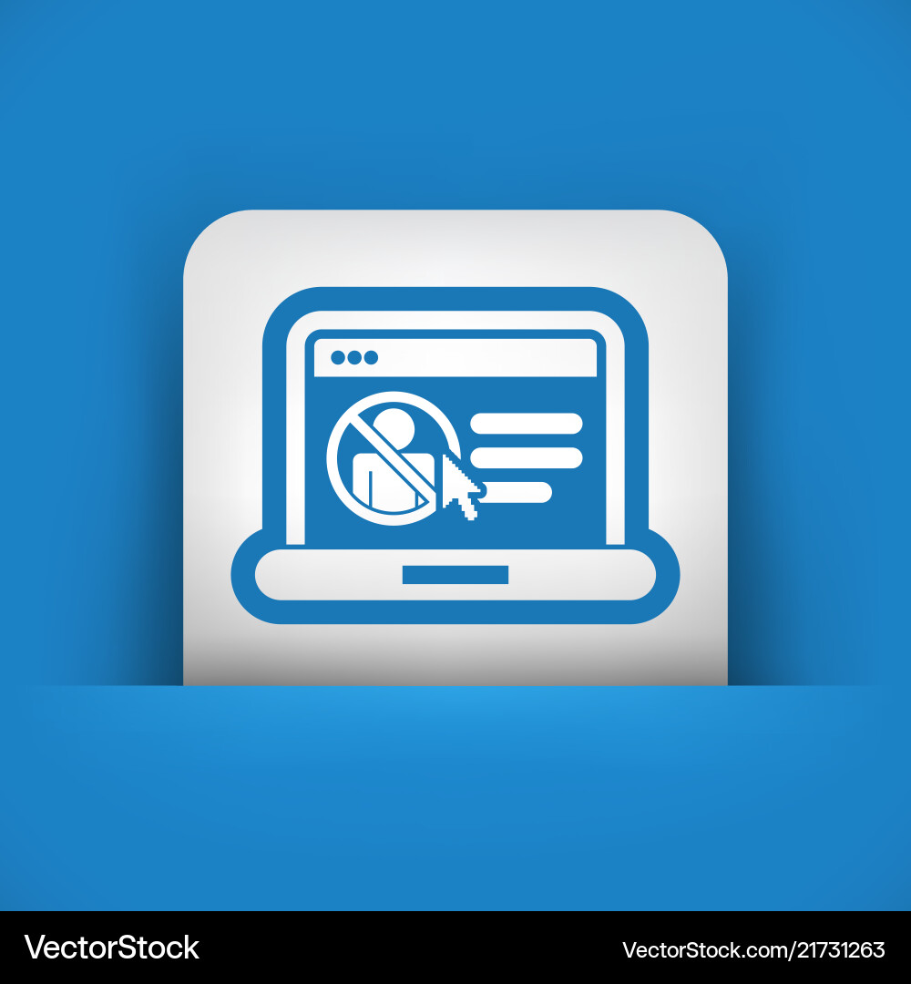 Computer access forbidden Vector Image