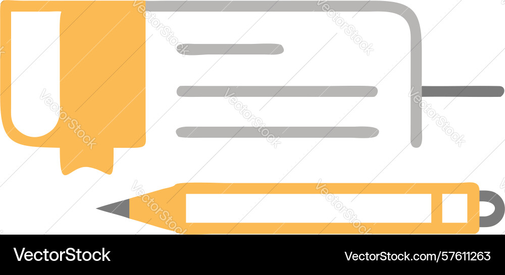 Document and pen icon for signing or contracts vector image