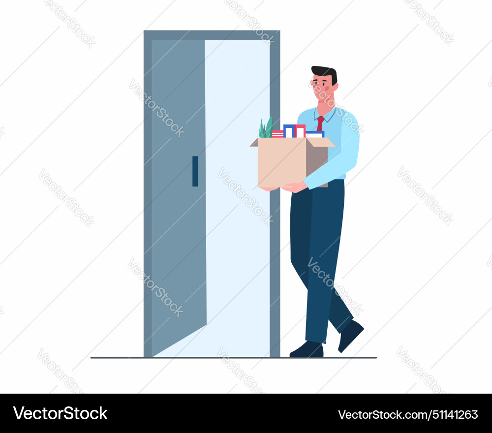 Fired from job due to business closure company Vector Image