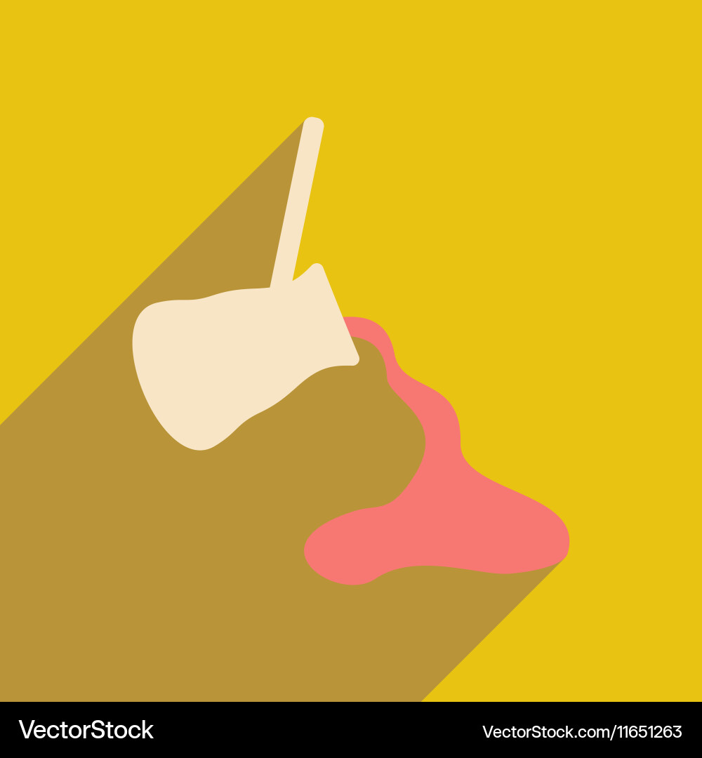 Flat with shadow icon and mobile application Vector Image