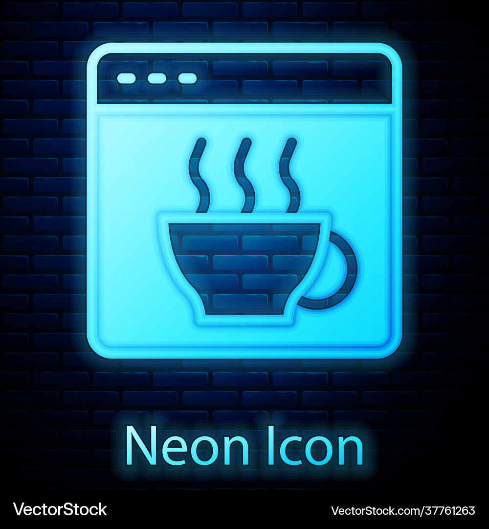 Glowing neon software web developer programming Glowing neon software web developer programming Vector Image