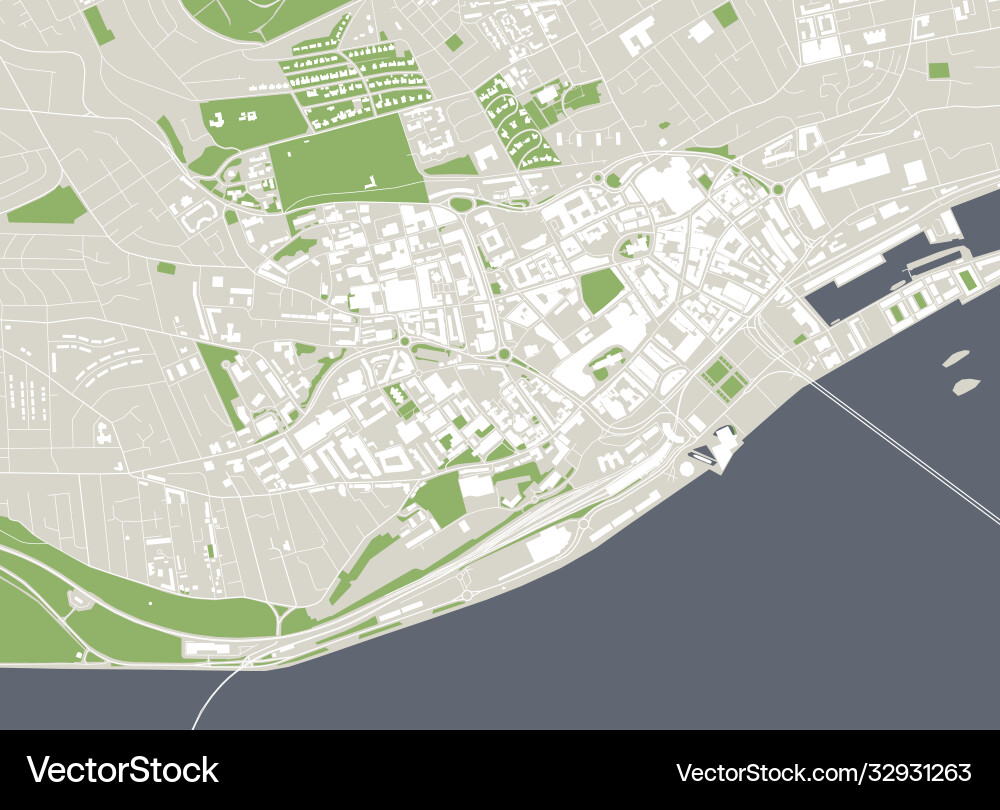 Map city dundee scotland uk Map city dundee scotland uk vector image