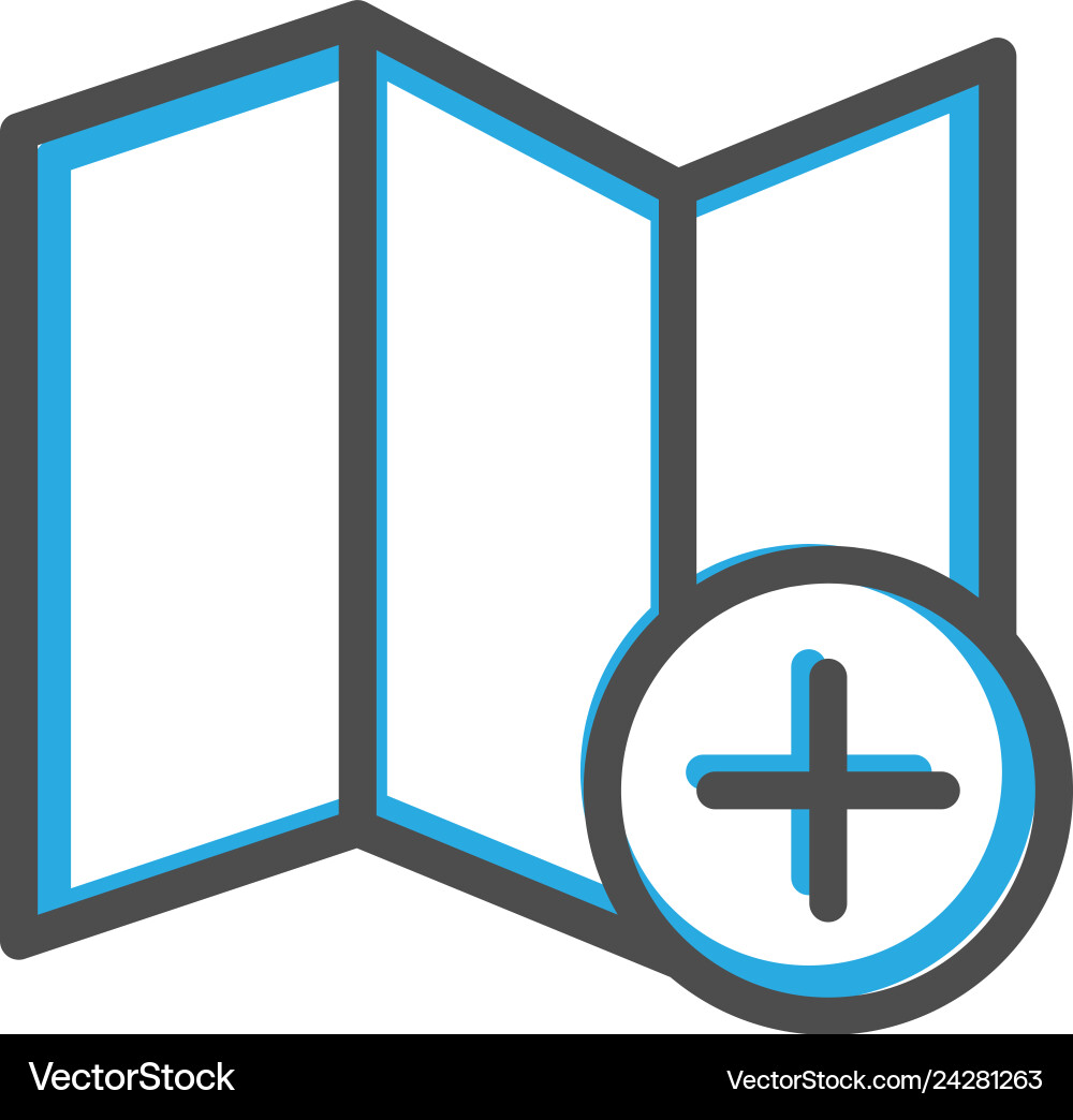 Map icon design interaction line Vector Image