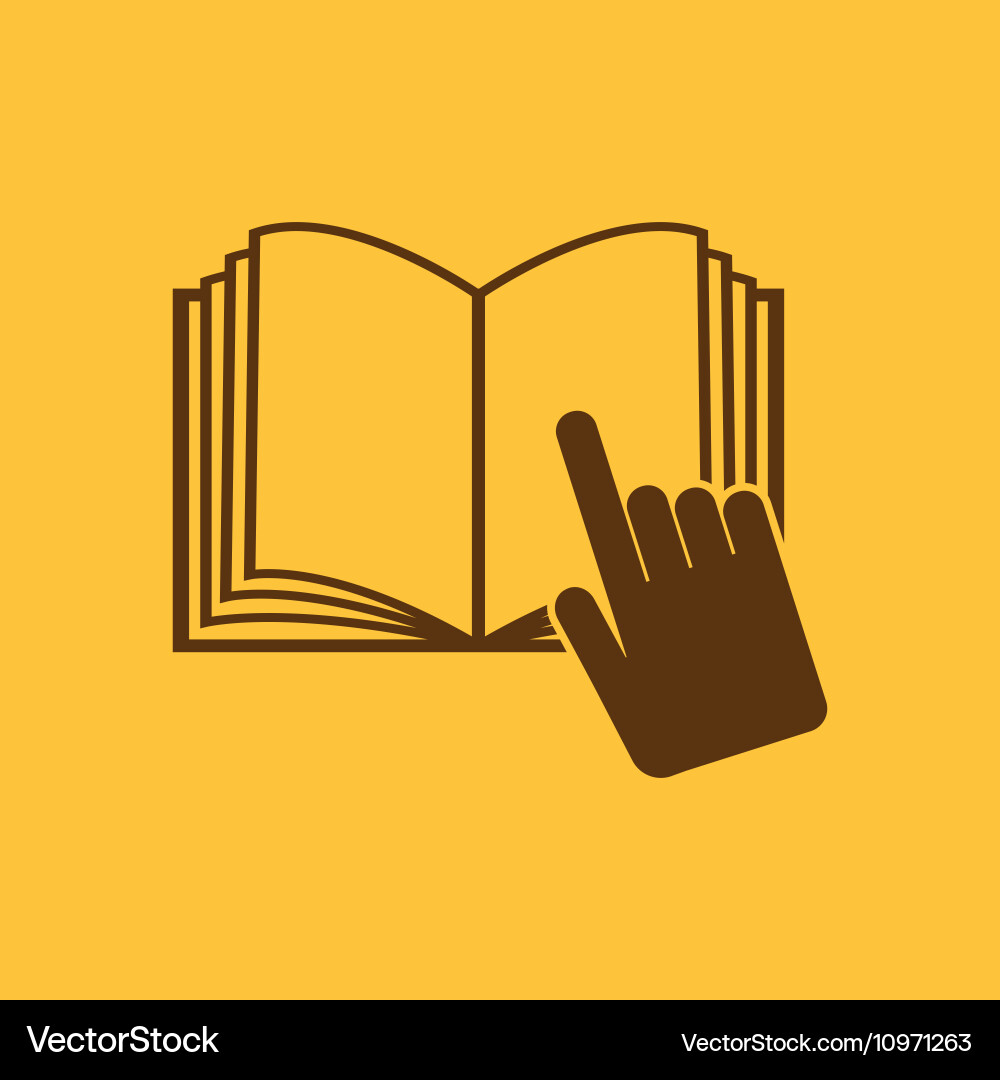 Open book icon manual and tutorial vector image