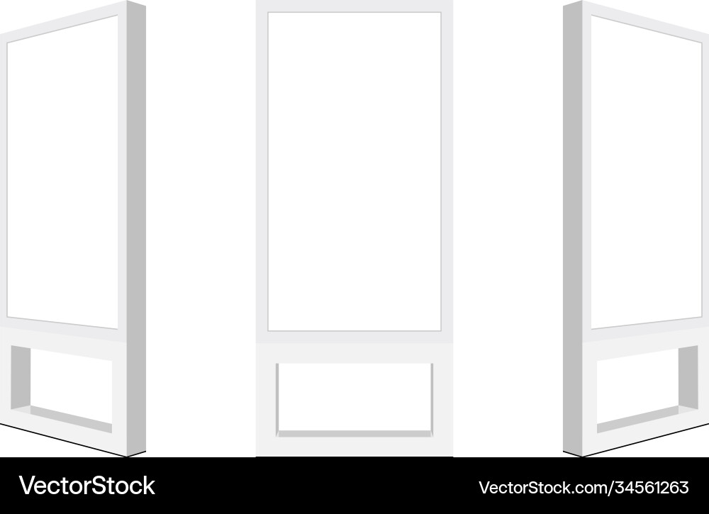 Outdoor lcd advertising signages with blank screen Outdoor lcd advertising signages with blank screen vector image