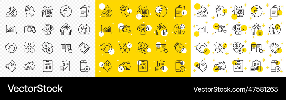 Outline graph squad and read instruction line Outline graph squad and read instruction line vector image
