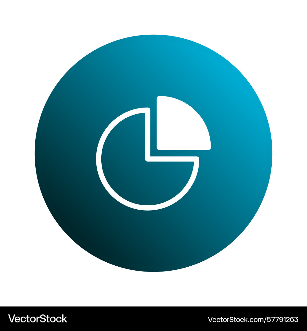 Pie chart diagram with a segment highlighted Pie chart diagram with a segment highlighted vector image