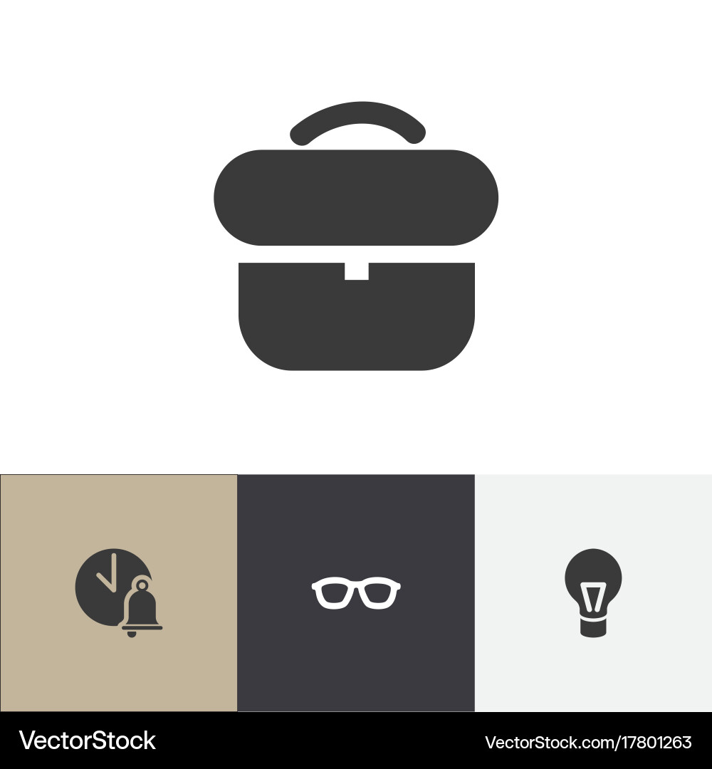 Set of 4 editable science icons includes symbols vector image