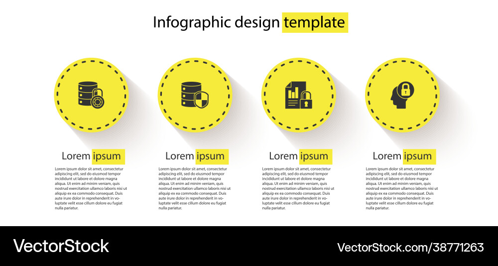 Set server security with lock shield document Set server security with lock shield document vector image