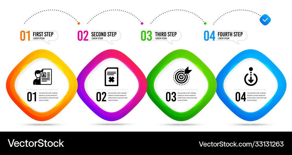 Target purpose scroll down and job interview Target purpose scroll down and job interview vector image