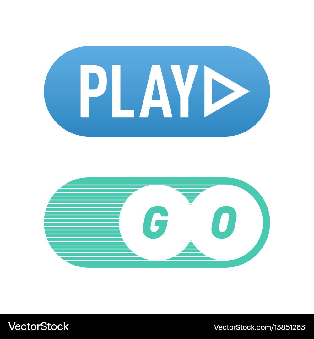 Ui interface button play media internet isolated Ui interface button play media internet isolated vector image