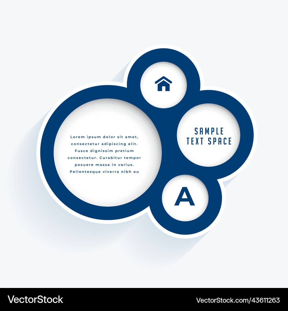 Web infographic banner with circular layout vector image
