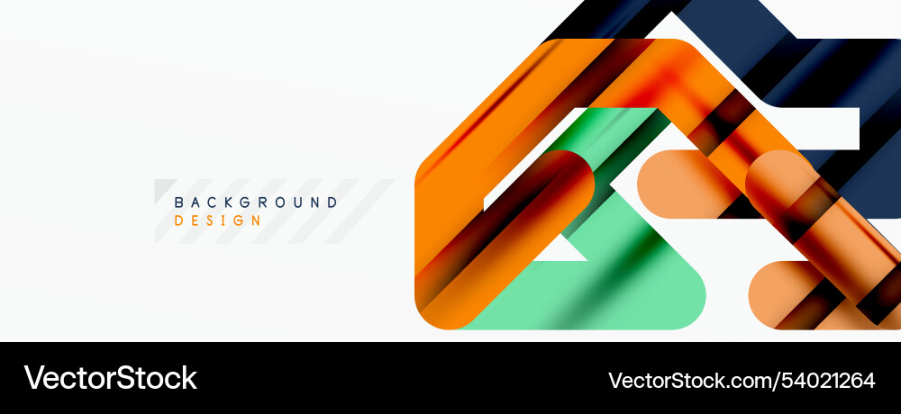 Abstract background - colorful lines composition vector image