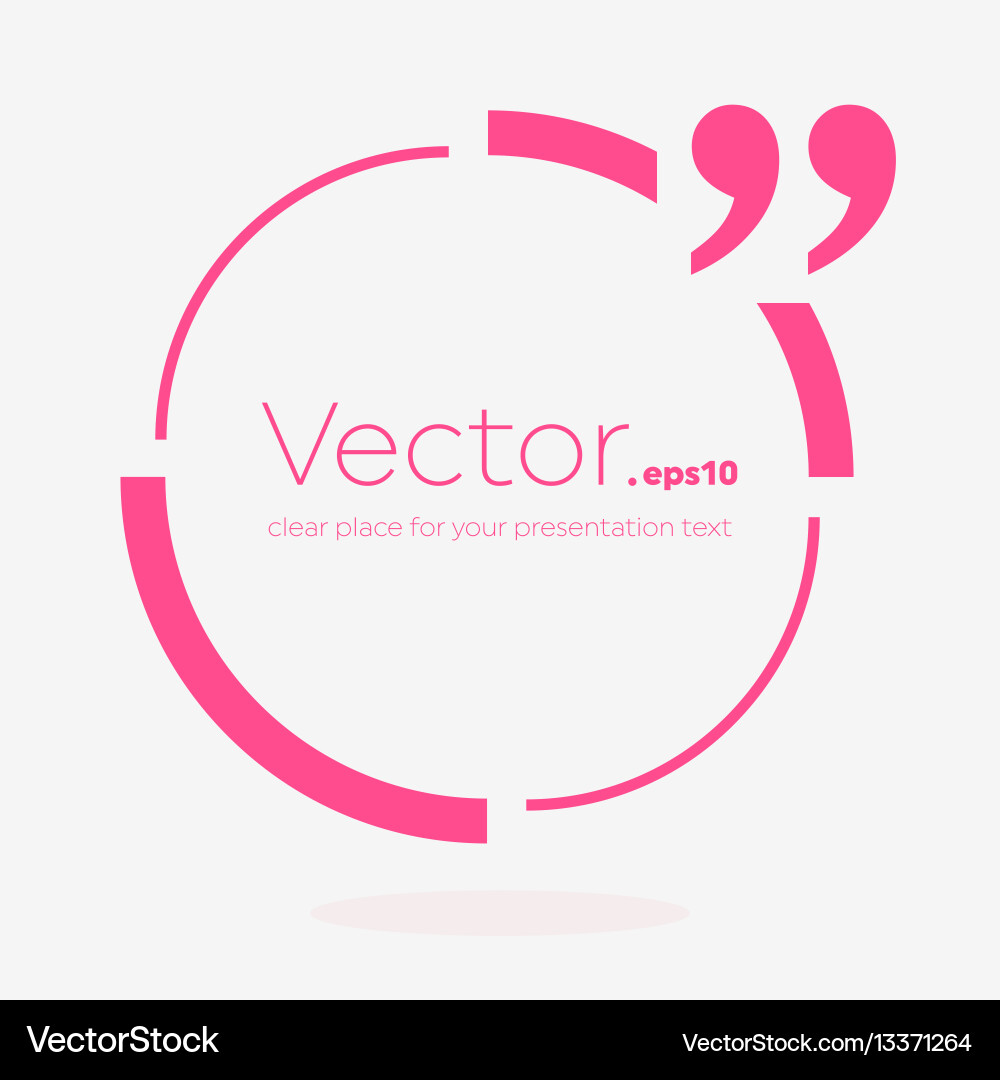 Abstract concept empty speech square quote Vector Image