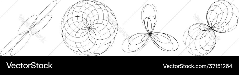 Abstract geometric lineart lines design element vector image