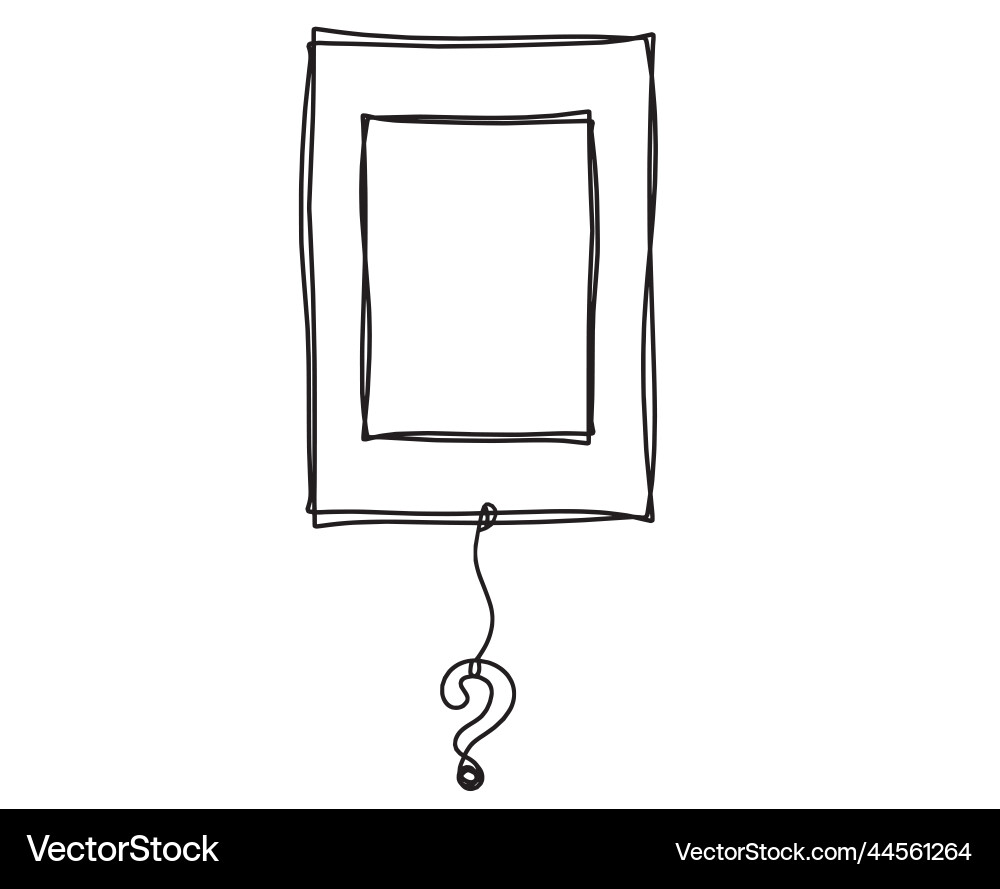 Abstract picture frame with question mark Abstract picture frame with question mark Vector Image