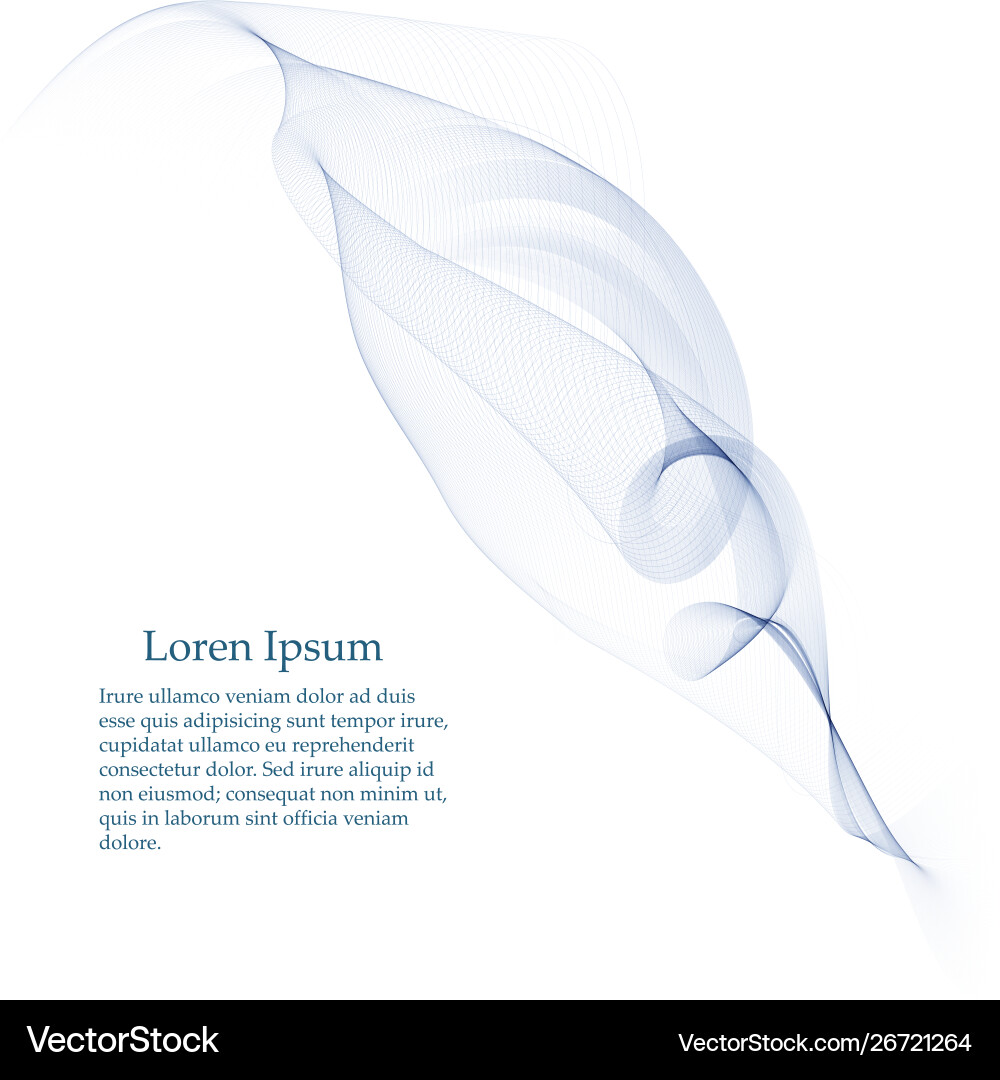 Abstract smooth color wave curve flow blue Abstract smooth color wave curve flow blue vector image