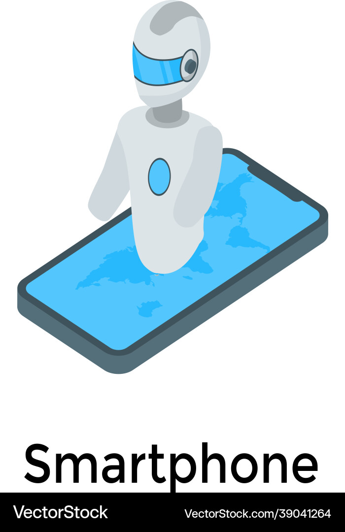 Android phone robot vector image