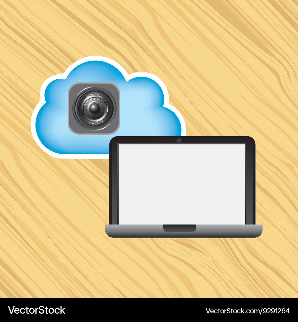 Cloud computing design vector image