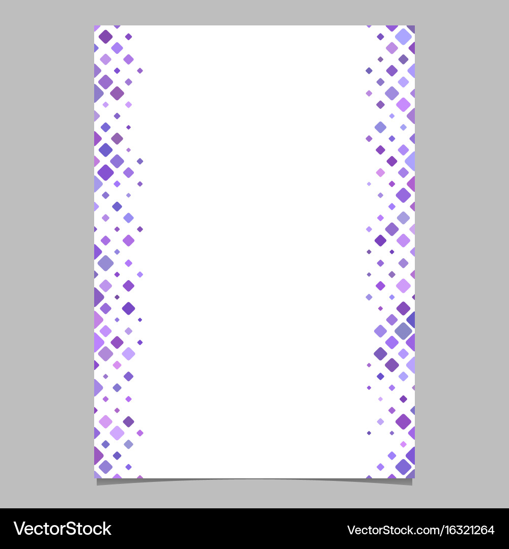 Diagonal square pattern page background template vector image
