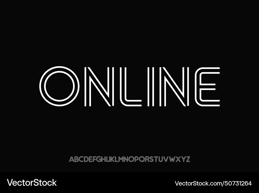 Display alphabet font design suitable Display alphabet font design suitable vector image