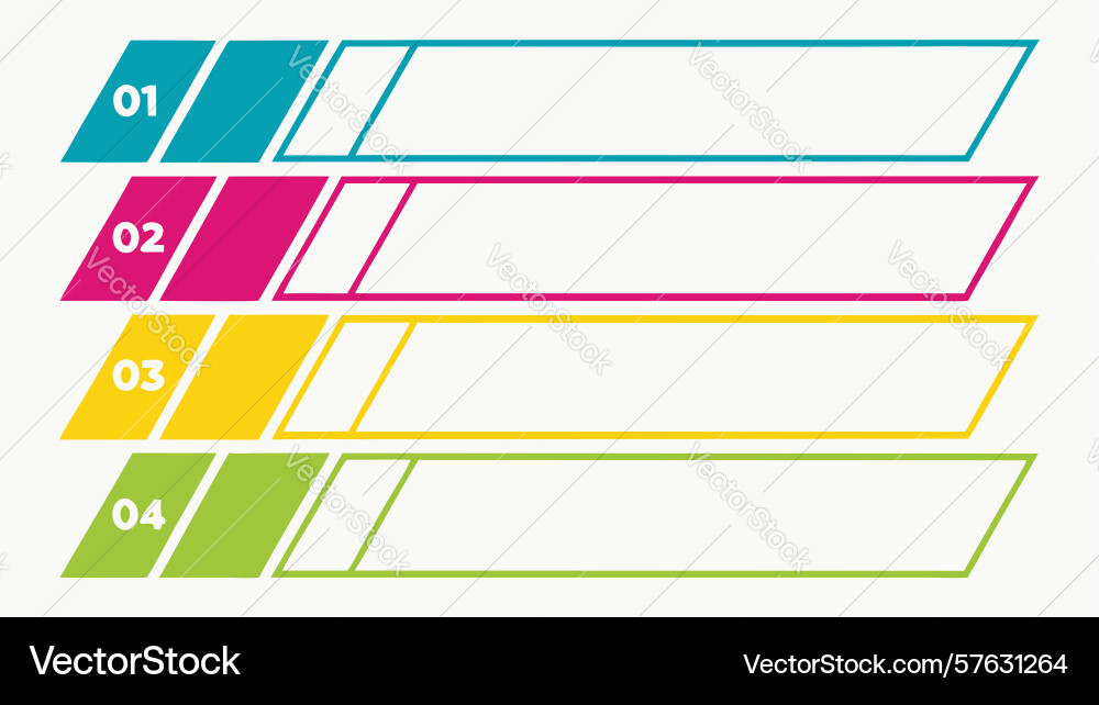 Infographic text boxes with numbered options vector image