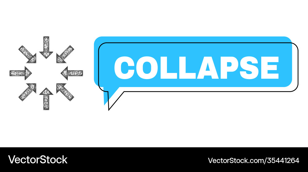 Misplaced collapse message frame and net mesh Misplaced collapse message frame and net mesh vector image