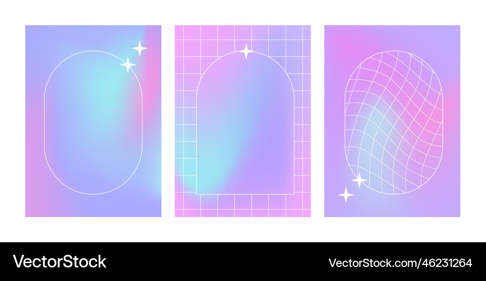 Modern fluid gradient posters with linear forms Modern fluid gradient posters with linear forms vector image