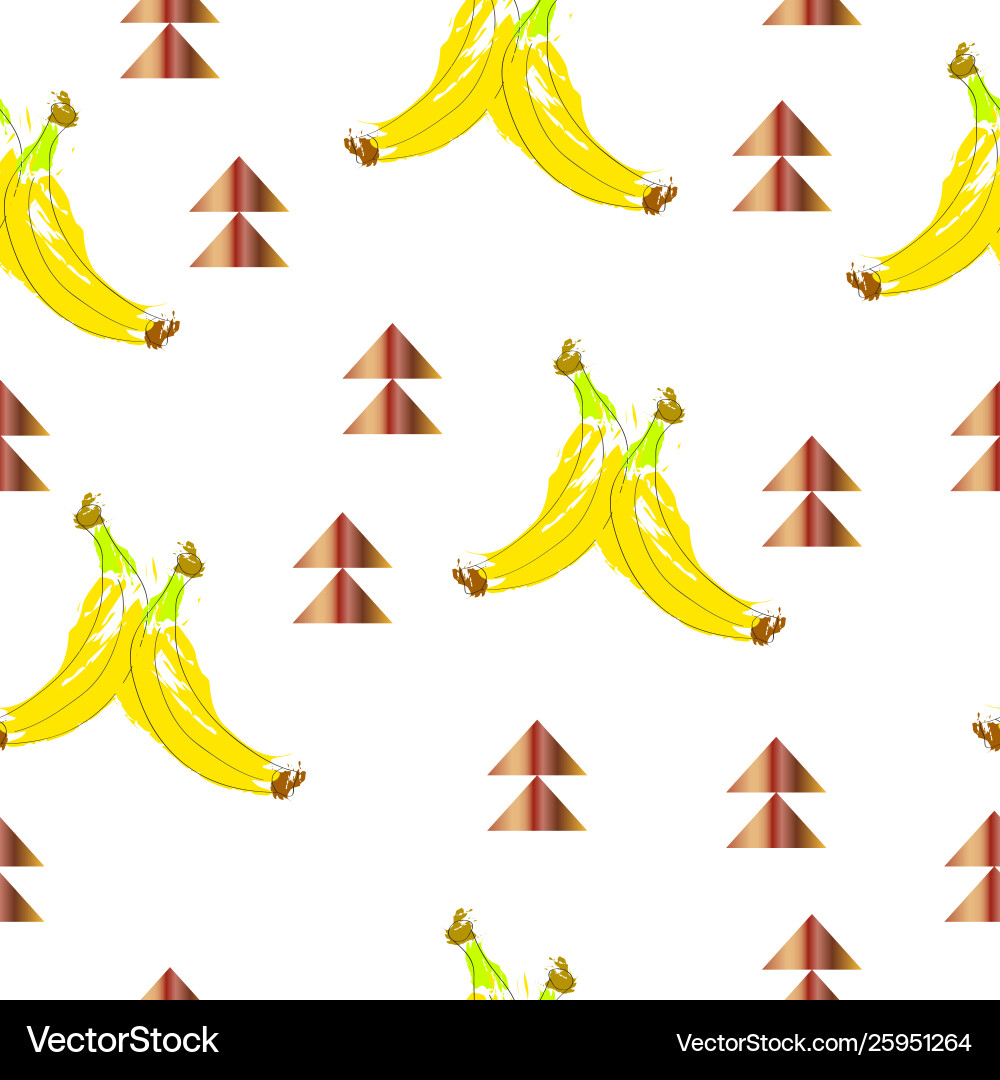 Seamless pattern with bananas vector image