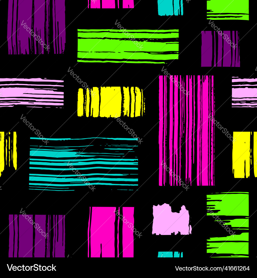 Seamless striped pattern with colorful rectangles Seamless striped pattern with colorful rectangles vector image