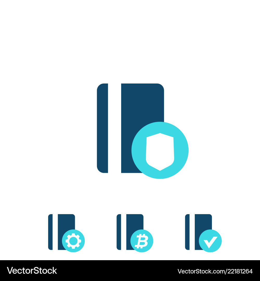 Secure payment with credit card bitcoin icons Secure payment with credit card bitcoin icons vector image