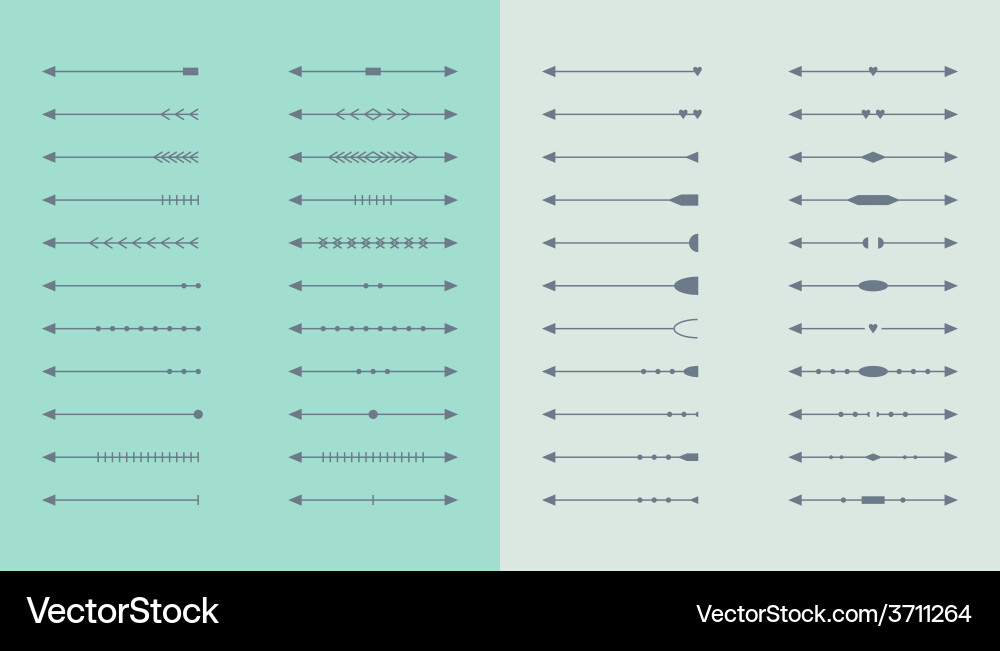 Set of arrows for web design vector image