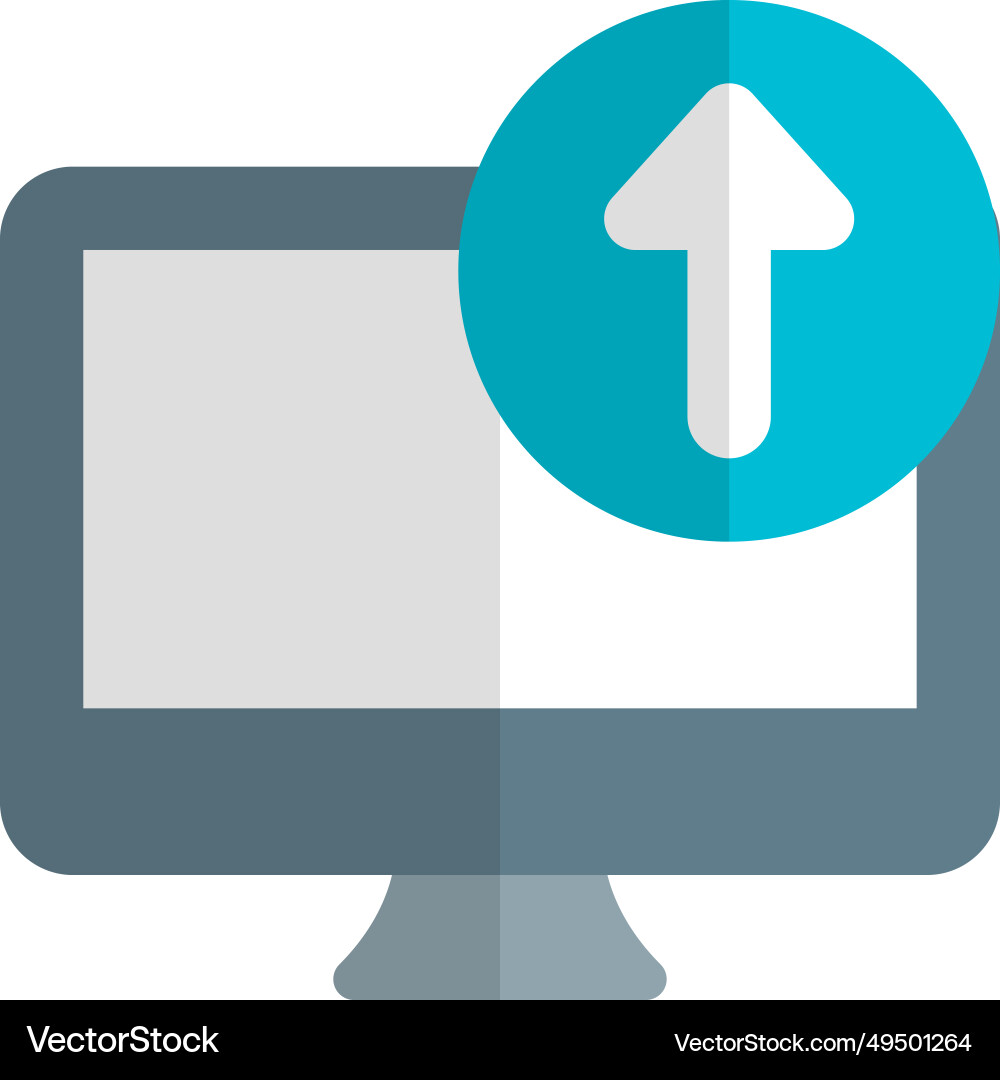 Uploading data from computer to online storage Vector Image