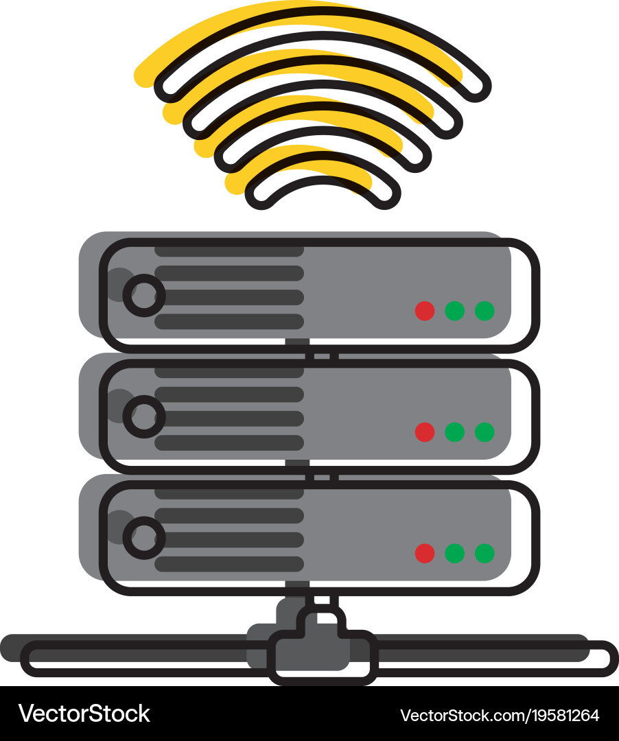 Web hosting design Vector Image