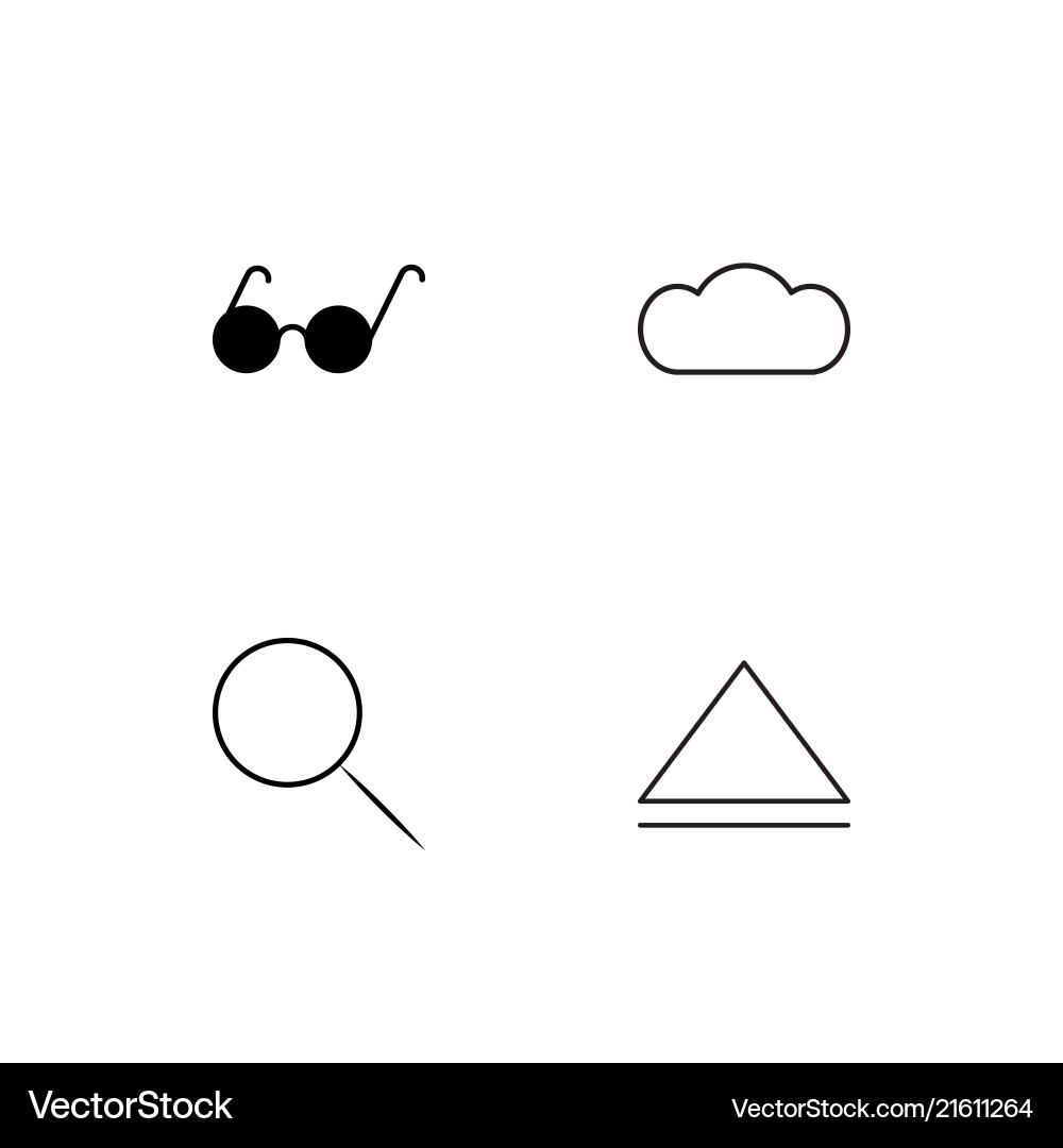 Web linear icons set simple outline vector image