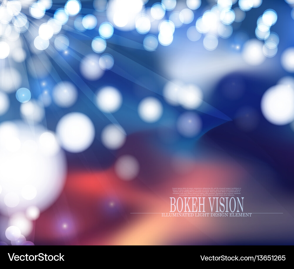 Abstract bokeh vision background design v Vector Image