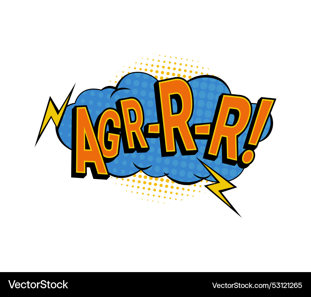 Angry Ausdruck für Comic-Buchzeichen agrrr Angry Ausdruck für Comic-Buchzeichen agrrr vektorbild