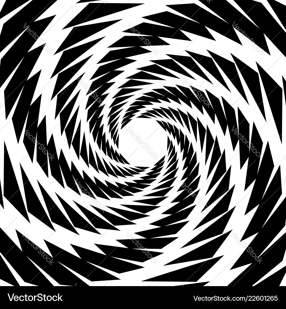 Circular rotating spiral vortex element motif Vector Image