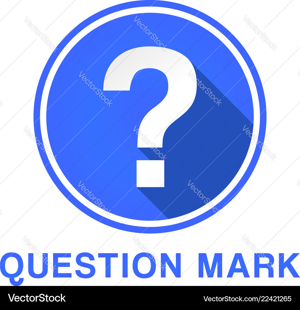 Flat icon of question mark button Flat icon of question mark button vector image