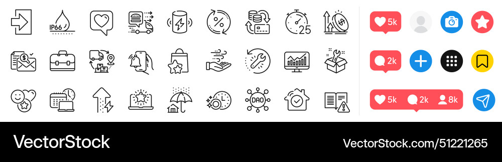 Instruction manual dao and spanner line icons Instruction manual dao and spanner line icons vector image