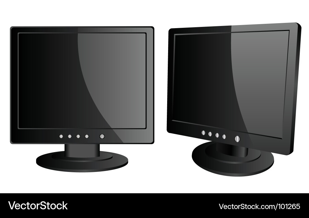 Lcd monitors vector image