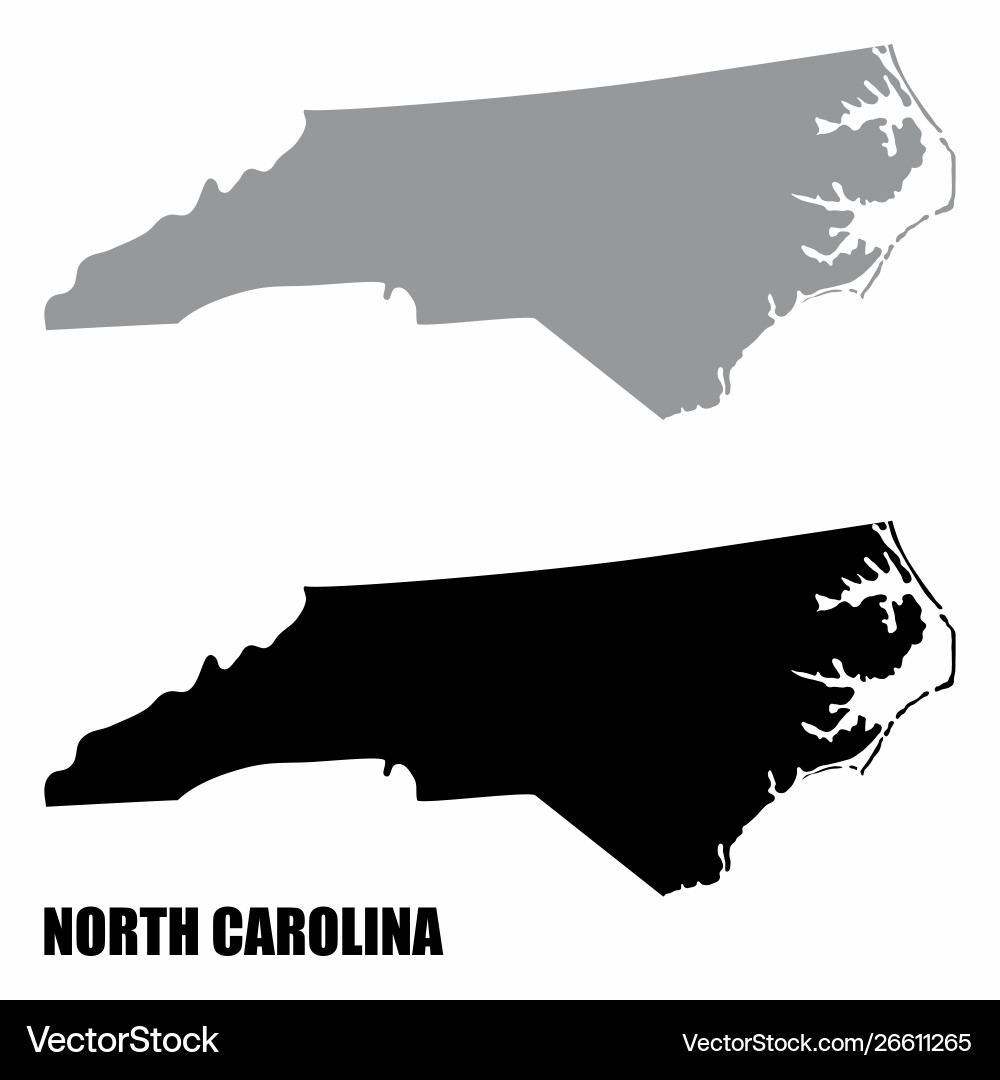 North Carolina State Silhouette Vector Image