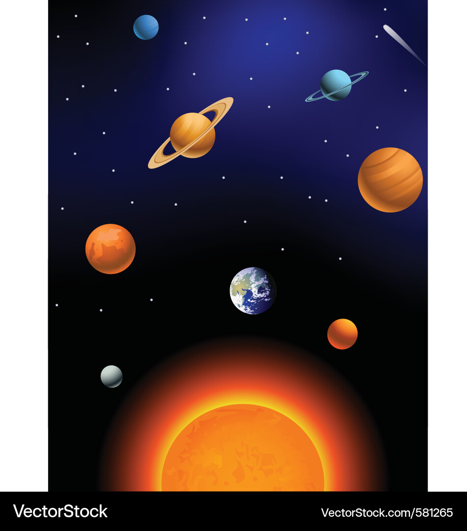 Planetary System Artwork vector image