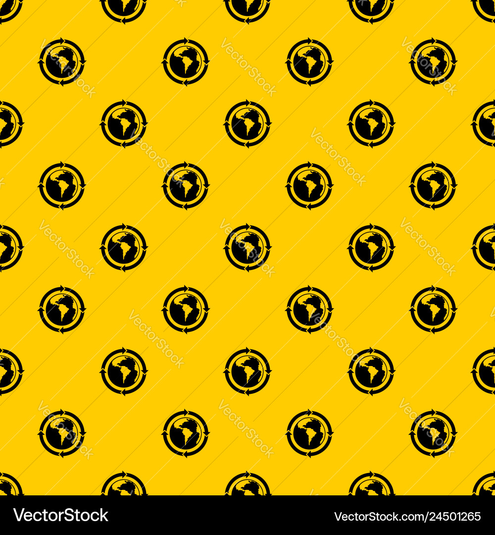 Round arrows around world planet pattern Vector Image
