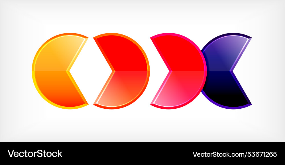 Trendy round shapes with triangular angle design Vector Image