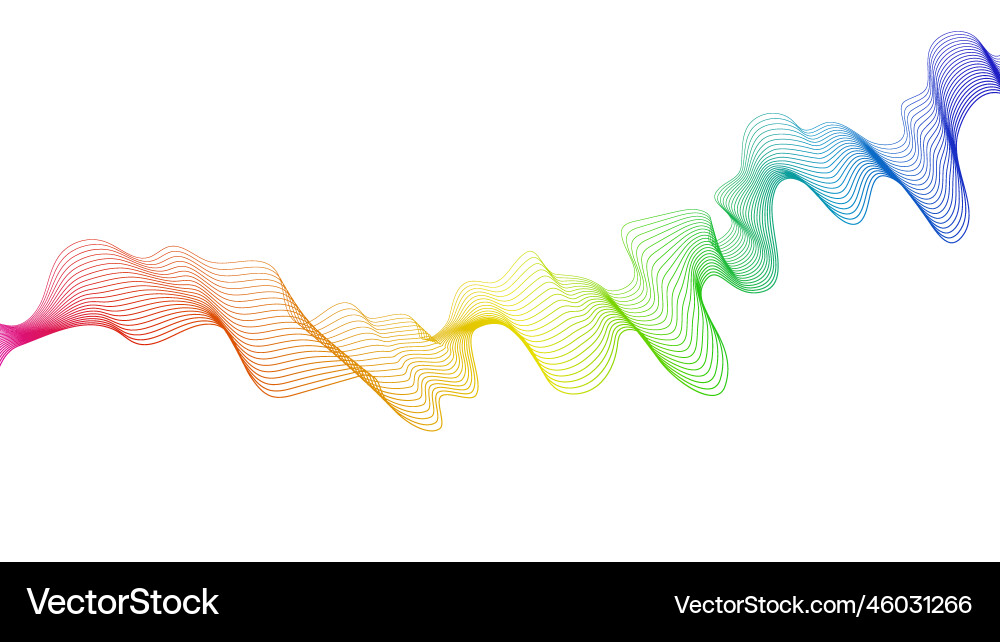 Abstract backdrop with wave gradient lines vector image